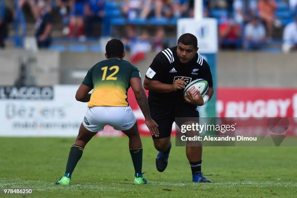 Oliver Norris of New Zealand during the World Championship U20 3rd place match between South Africa and New Zealand on June 17, 2018 in Beziers,...