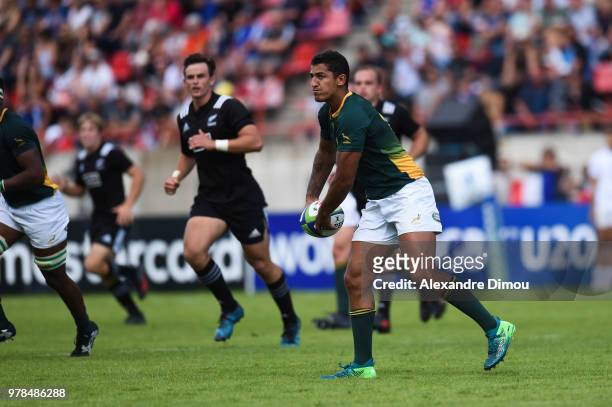 Lyle Hendricks of South Africa during the World Championship U20 3rd place match between South Africa and New Zealand on June 17, 2018 in Beziers,...