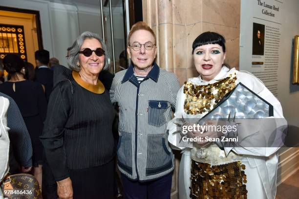 Guest, Alan Manson and Louise Doktor attend the Opening Reception For "Celebrating Bill Cunningham" at New-York Historical Society on June 18, 2018...