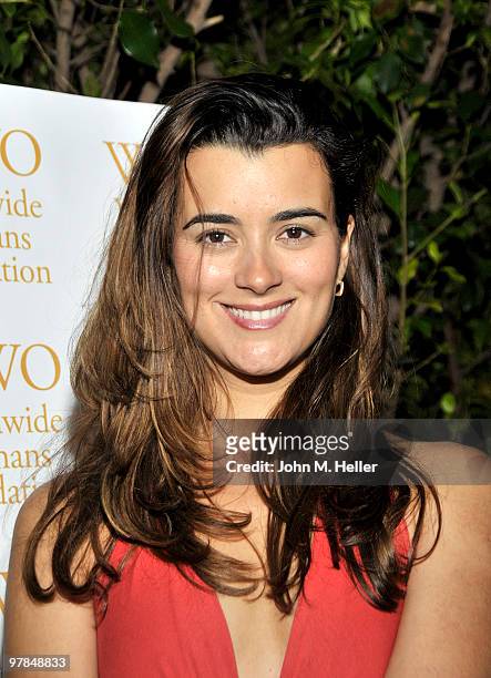 Actress Cote de Pablo attends the Worldwide Orphans Foundation 5th California Benefit Reception at the Viceroy Hotel on March 18, 2010 in Santa...