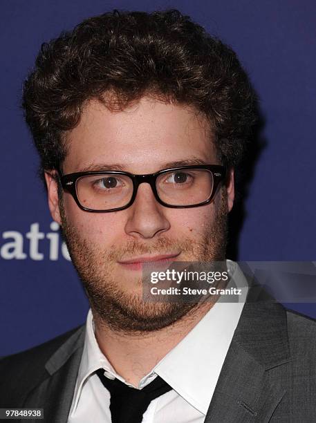 Seth Rogen attends the 18th Annual "A Night At Sardi's" Fundraiser And Awards Dinner at The Beverly Hilton hotel on March 18, 2010 in Beverly Hills,...