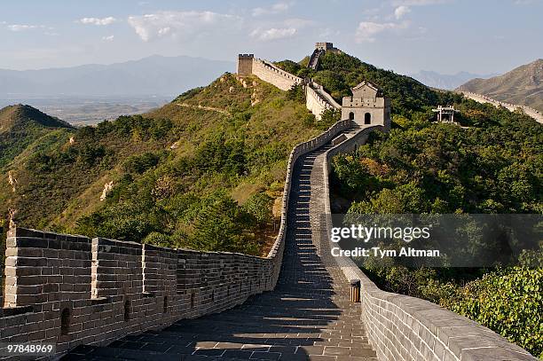 great wall of china - col de badaling photos et images de collection