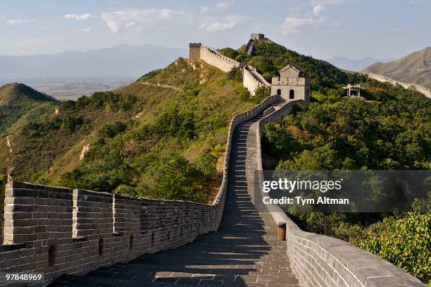 great wall of china - badaling foto e immagini stock