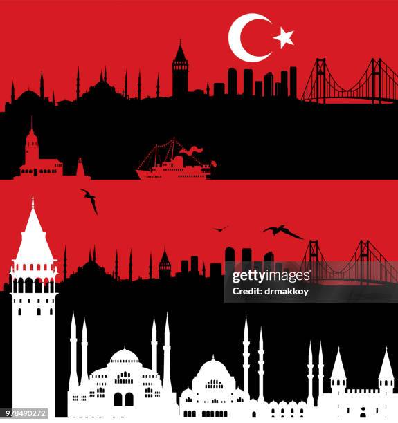 illustrations, cliparts, dessins animés et icônes de istanbul voyage - bosphore