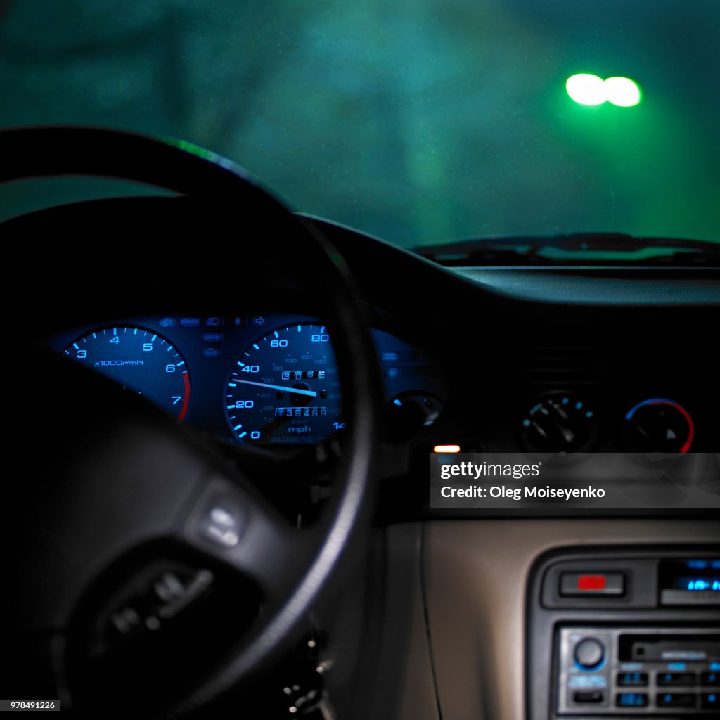 Danger of driving at night