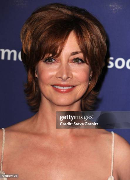 Sharon Lawrence attends the 18th Annual "A Night At Sardi's" Fundraiser And Awards Dinner at The Beverly Hilton hotel on March 18, 2010 in Beverly...