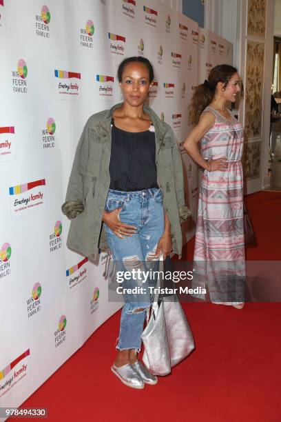 Milka Loff Fernandes during the Ernsting's Family Fashion event on June 18, 2018 in Hamburg, Germany.