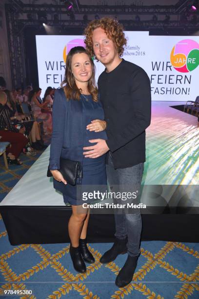 Michael Schulte andhis wife Katharina Schulte during the Ernsting's Family Fashion event on June 18, 2018 in Hamburg, Germany.