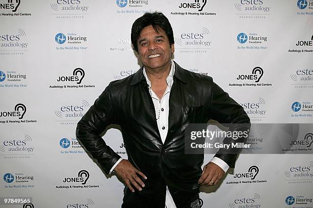 Actor Eric Estrada represents the Sound Matters charity that provides hearing aids to children in need at the Austin Convention Center during the...