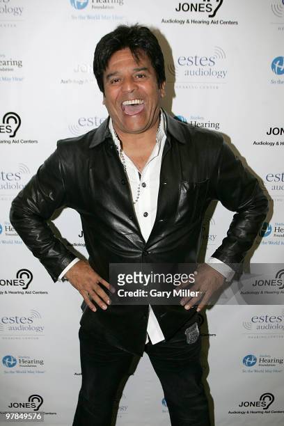 Actor Eric Estrada represents the Sound Matters charity that provides hearing aids to children in need at the Austin Convention Center during the...