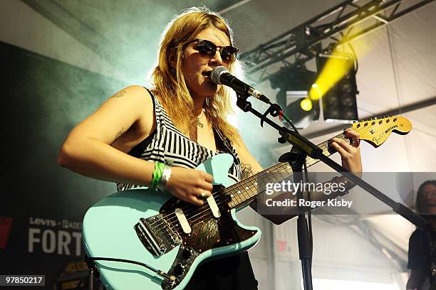 Bethany Cosentino of Best Coast performs onstage at Levi's Fader Fort as part of SXSW 2010 on March 18, 2010 in Austin, Texas.