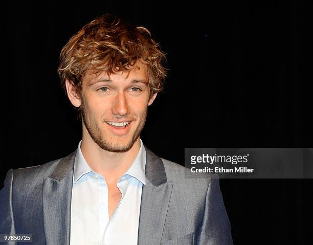 Actor Alex Pettyfer arrives at the CBS Films presentation to promote his upcoming movie "Beastly" at the Paris Las Vegas during ShoWest, the official...
