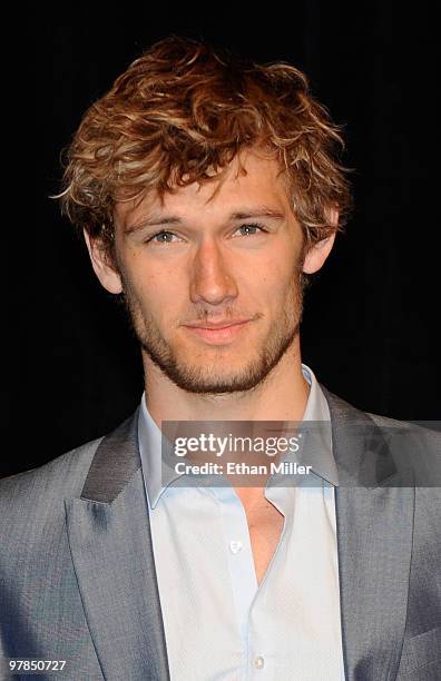 Actor Alex Pettyfer arrives at the CBS Films presentation to promote his upcoming movie "Beastly" at the Paris Las Vegas during ShoWest, the official...