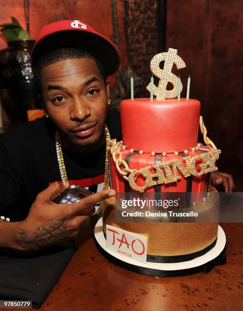 Chingy celebrates his birthday at TAO Nightclub at the Venetian on March 18, 2010 in Las Vegas, Nevada.