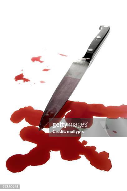 血液染色殺人武器 - 人間の血液 ストックフォトと画像