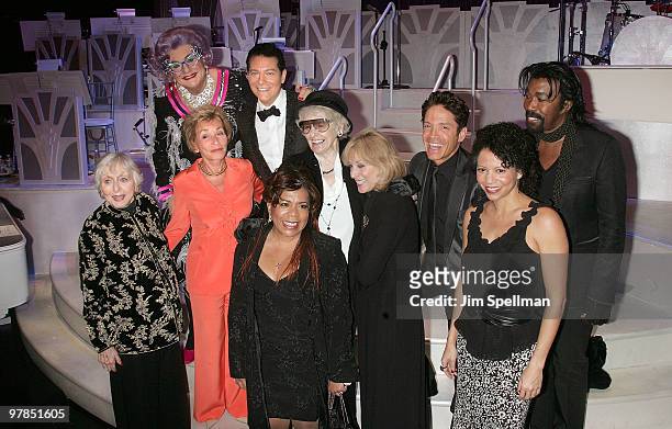 Actors Celeste Holm, Dame Edna, Judge Judy Sheindlin, Michael Feinstein, musician Valerie Simpson, actress Elaine Stritch, actress Judith Light,...