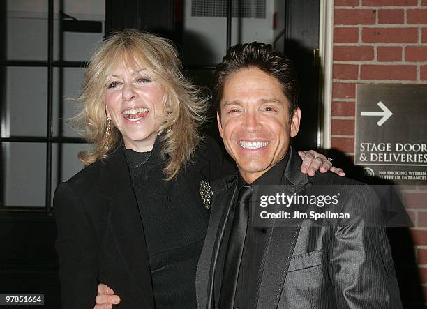 Actress Judith Light and Dave Koz attend the opening night of "All About Me" on Broadway at Henry Miller's Theatre on March 18, 2010 in New York City.