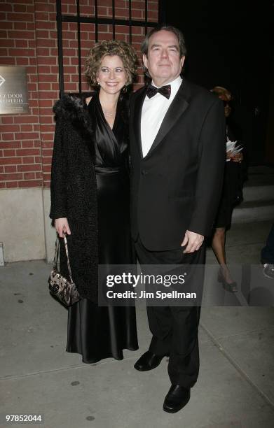 Jimmy Webb and guest attend the opening night of "All About Me" on Broadway at Henry Miller's Theatre on March 18, 2010 in New York City.