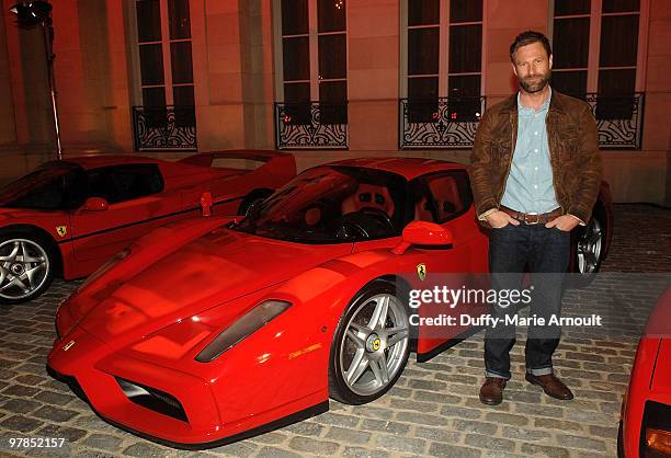 Aaron Eckhart attends Ferrari 458 Italia Brings Funds for Haiti Relief at Fleur de Lys on March 18, 2010 in Los Angeles, California.