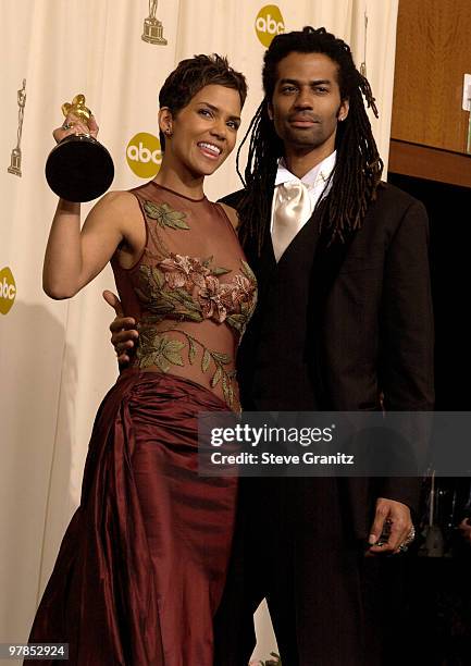 Halle Berry, winner of the Actress in a Leading Role award, and her husband Eric Benet