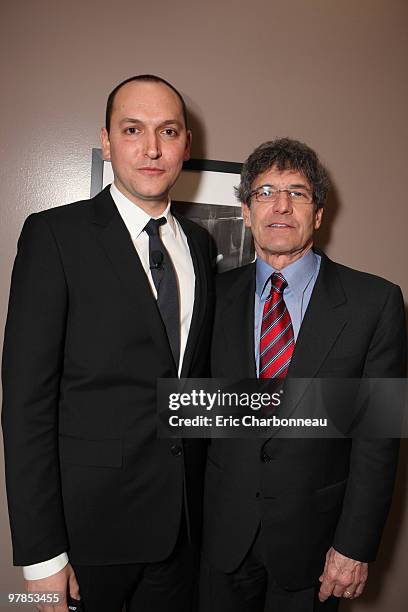 Director Louis Leterrier and Warner's Alan Horn at Warner Bros ShoWest Presentation at ShoWest Convention on March 18, 2010 at the Paris Las Vegas in...