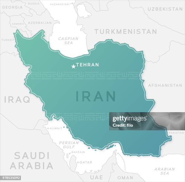 iran map - iran stock illustrations