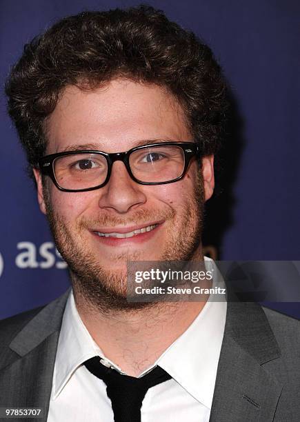 Seth Rogen attends the 18th Annual "A Night At Sardi's" Fundraiser And Awards Dinner at The Beverly Hilton hotel on March 18, 2010 in Beverly Hills,...