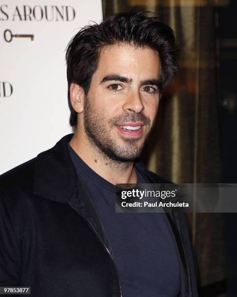 Actor Eli Roth arrives at the What Goes Around Comes Around 1 Year Anniversary Celebration at Space 15 Twenty on March 18, 2010 in Los Angeles,...