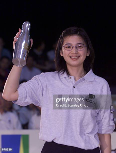 Tseng Su Fen of Chinese Taipei is all smile as she won the Malaysian Tour leg of the CGU Asian Bowling Tour, Malaysia at the Sunway Pyramid...