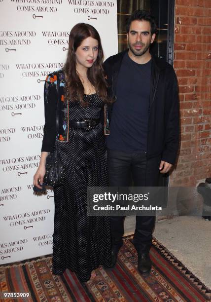 Personality Peaches Geldof & actor Eli Roth arrives at the What Goes Around Comes Around 1 Year Anniversary Celebration at Space 15 Twenty on March...