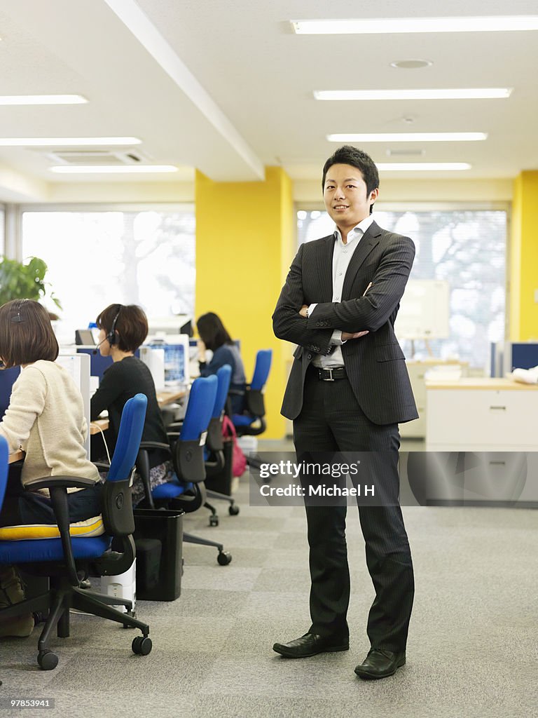 Portrait of businessman in office