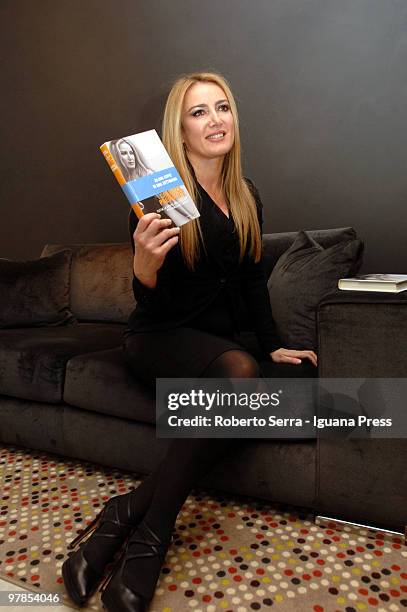 Patrizia D'Addario launch her's book "Gradisca Presidente" in a public conference organized by Valerio D'Alessio of Italia dei Valori party at Hotel...