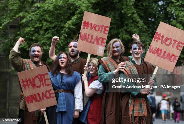 Actors from Edinburgh Dungeons l-r Chris Tomlinson,Hannah Bradley,Andrew Hilson,Fiona Souter,Gordon Horne and Duncan Robertson in full...