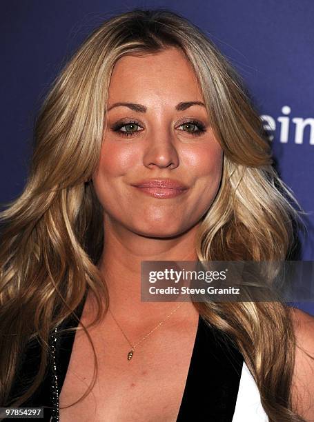 Kaley Cuoco attends the 18th Annual "A Night At Sardi's" Fundraiser And Awards Dinner at The Beverly Hilton hotel on March 18, 2010 in Beverly Hills,...