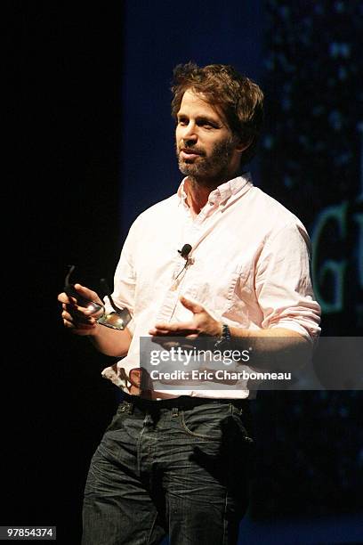 Director Zack Snyder at Warner Bros ShoWest Presentation at ShoWest Convention on March 18, 2010 at the Paris Las Vegas in Las Vegas, Nevada.