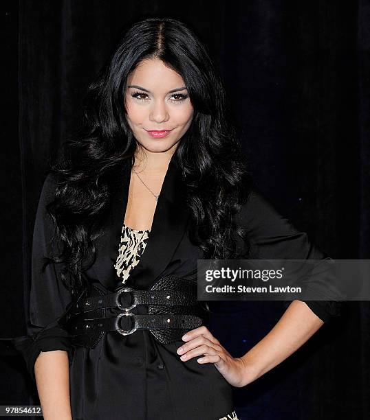 Actress Vanessa Hudgens arrives at the CBS Films presentation to promote her upcoming movie 'Beastly' at Paris Las Vegas during ShoWest, the official...