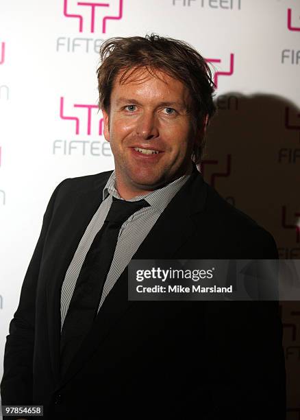 James Martin attends A Big Night Out With Fifteen in aid of Jamie Oliver's charity to train young chefs on November 12, 2009 in London, England.