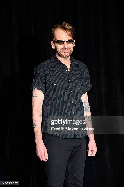 Actor Billy Bob Thornton arrives at the CBS Films presentation to promote his upcoming movie 'Faster' at Paris Las Vegas during ShoWest, the official...