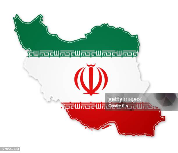 iran flag map - tehran stock illustrations