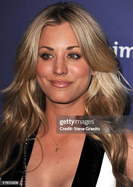 Kaley Cuoco attends the 18th Annual "A Night At Sardi's" Fundraiser And Awards Dinner at The Beverly Hilton hotel on March 18, 2010 in Beverly Hills,...
