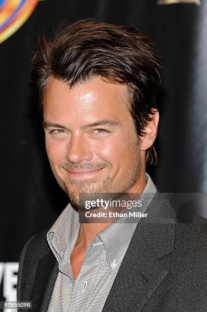 Actor Josh Duhamel arrives at the Warner Bros. Pictures presentation to promote his new film, "Life as We Know It" at the Paris Las Vegas during...
