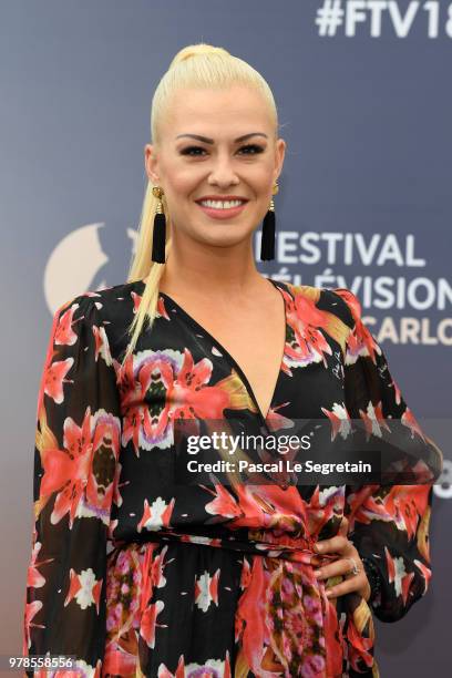 Katrina Patchett of the show "Dance Avec les Stars" attends a photocall during the 58th Monte Carlo TV Festival on June 19, 2018 in Monte-Carlo,...