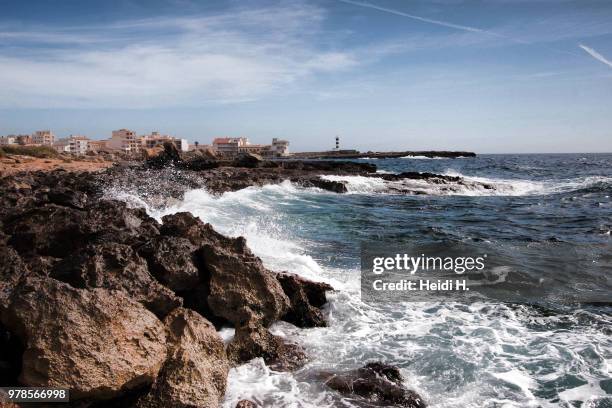 cala d'or,spain - beach at cala d'or stock pictures, royalty-free photos & images