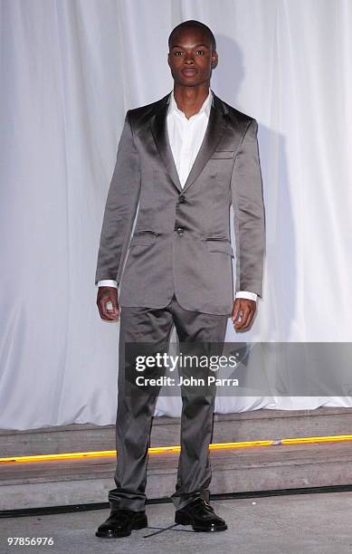 Model walks the runway during the launch of Vivre Riche fashion line at Wet Bar/Wall at the W South Beach on March 18, 2010 in Miami Beach, Florida.