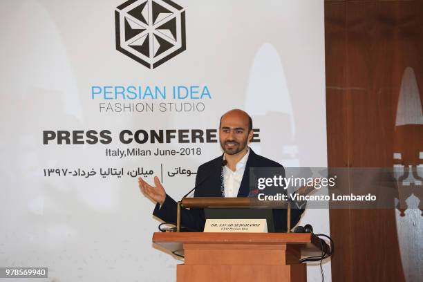 Javad Sedghamiz attends the Persian Idea press conference on June 19, 2018 in Milan, Italy.