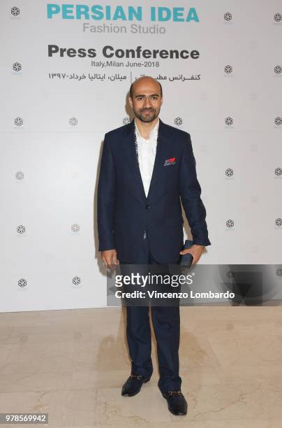 Javad Sedghamiz attends the Persian Idea press conference on June 19, 2018 in Milan, Italy.