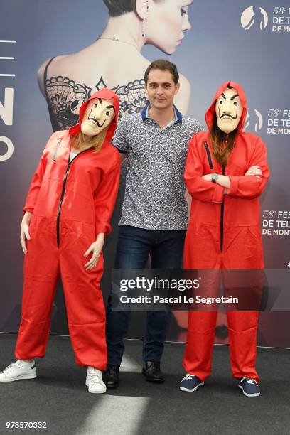 Pedro Alonso of the serie "La Casa de Papel" attends a photocall during the 58th Monte Carlo TV Festival on June 19, 2018 in Monte-Carlo, Monaco.