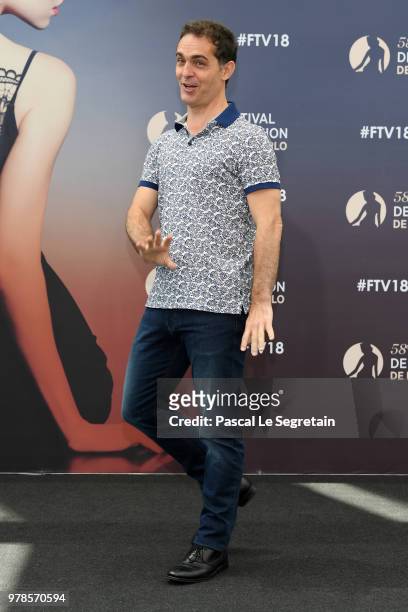 Pedro Alonso of the serie "La Casa de Papel" attends a photocall during the 58th Monte Carlo TV Festival on June 19, 2018 in Monte-Carlo, Monaco.