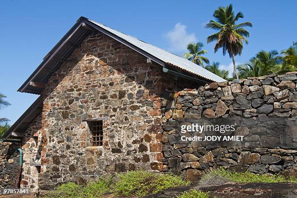 Picture taken on February 13 shows the house where was the cell of Jewish French army captain Alfred Dreyfus on Devil's Island in the Caribbean Sea...