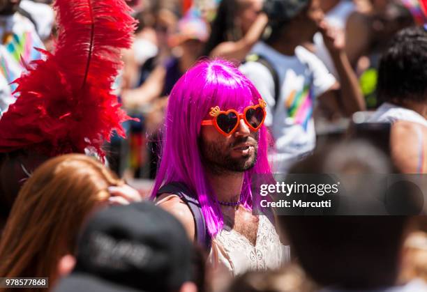 new york city gay pride - new york city pride 2017 pridefest stock-fotos und bilder